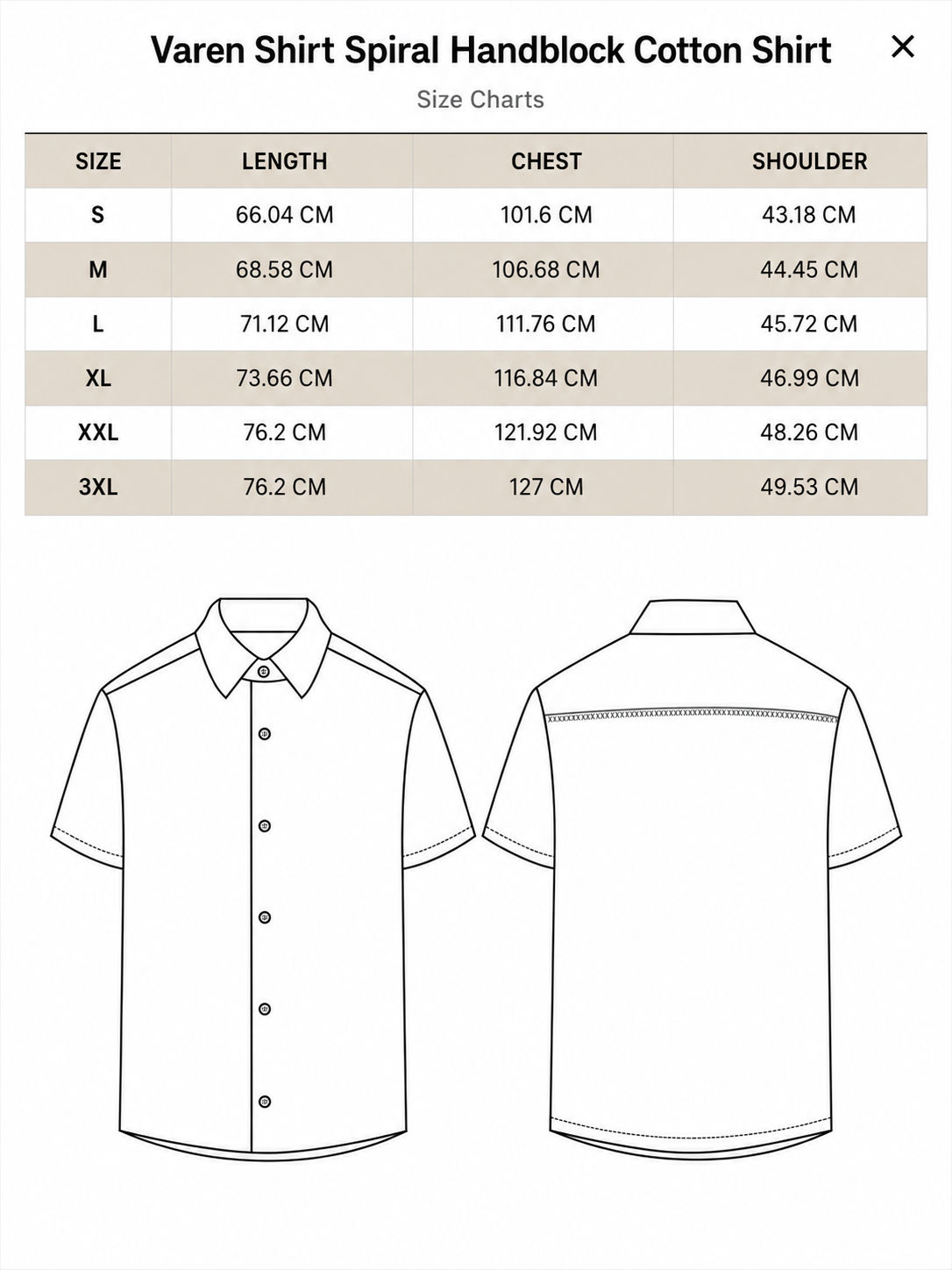 Varen Shirt Spiral Handblock Cotton Shirt